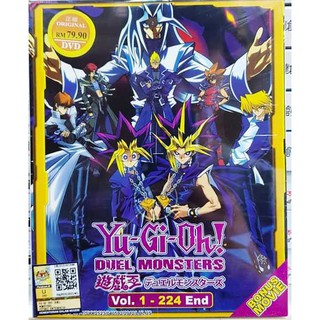 แผ่น DVD การ์ตูนอนิเมะ Yu-Gi-Oh! Duel Monsters (เล่มที่. 1-224 End + Movie)