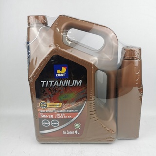 น้ำมันเครื่อง J ONE TITANIUM 5w30 5L สำหรับรถเบนซิล เกรดFULLY SYN API SP