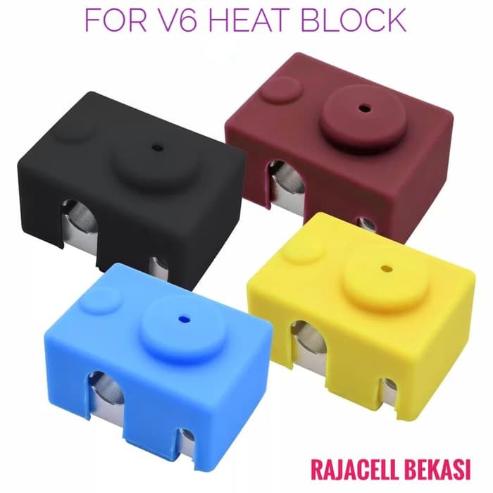 ซิลิคอนฉนวนกันความร้อนสําหรับเครื่องพิมพ์ E3D V6 3D ป้องกันความร้อน - สีดํา