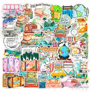 ❉ World Travel Series 01 Watercolor Art สติ๊กเกอร์ ❉ 50Pcs/Set DIY Fashion Luggage Laptop Skateboard Decals Doodle สติ๊กเกอร์