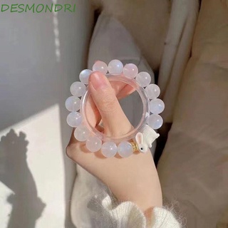 Desmondri สร้อยข้อมือ ประดับลูกปัดคริสตัล รูปกระต่าย แฟชั่นสําหรับผู้หญิง