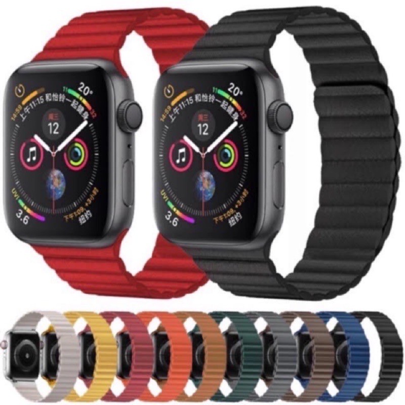 นาฬิกาผู้ชายผู้หญิง、นาฬิกาเด็ก ♞พร้อมส่งจากไทย สายหนัง Apple Watch Leather Loop band ใส่ได้ทั้ง 6 series SE/6/5/4/3/2/1