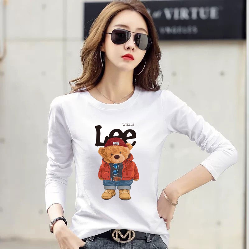 เสื้อยืดแขนยาวแฟชั่นสาวหนุ่มเรียบง่าย ⭐TL-477⭐ใส่สบาย ลายการ์ตูนน่ารัก มีไซส์ครบ ใส่ได้ทั้งหญิงและชาย ปลีกและส่ง