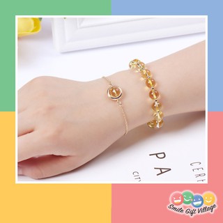 กำไลหิน สร้อยข้อมือหินซิทริน CITRINE 💰 หินแห่งความสำเร็จ หินของพ่อค้า เรียกเงินเรียกทอง หินมงคล หินนำโชค หินธรรมชาติแท้