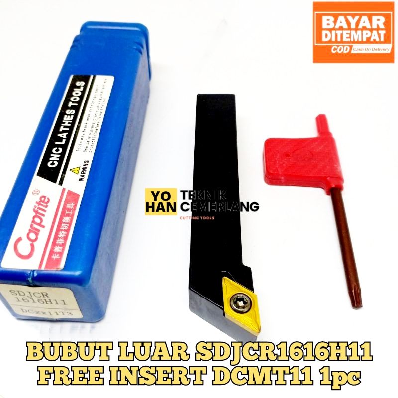 MESIN SDJCR16H11 เครื่องกลึงภายนอกผู้ถือ SDJCR 1616H11 DCMT11 เครื่องกลึงคาร์ไบด์แทรกชุด 1 ชิ้นเครื่