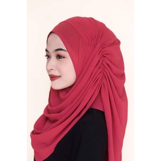 ใหม่ล่าสุด ชีฟองสีพื้น สวยสดใส สวม2หน้ารูดข้าง