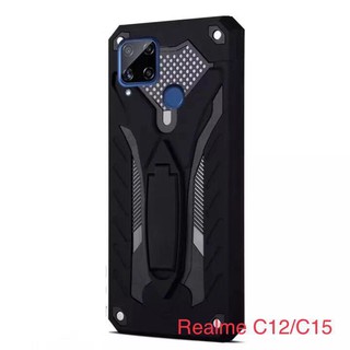 [ส่งจากไทย] Case Realme C12 / C15 เคสโทรศัพท์ เคสนิ่ม TPU เคสหุ่นยนต์ เคสไฮบริด มีขาตั้ง เคสกันกระแทก