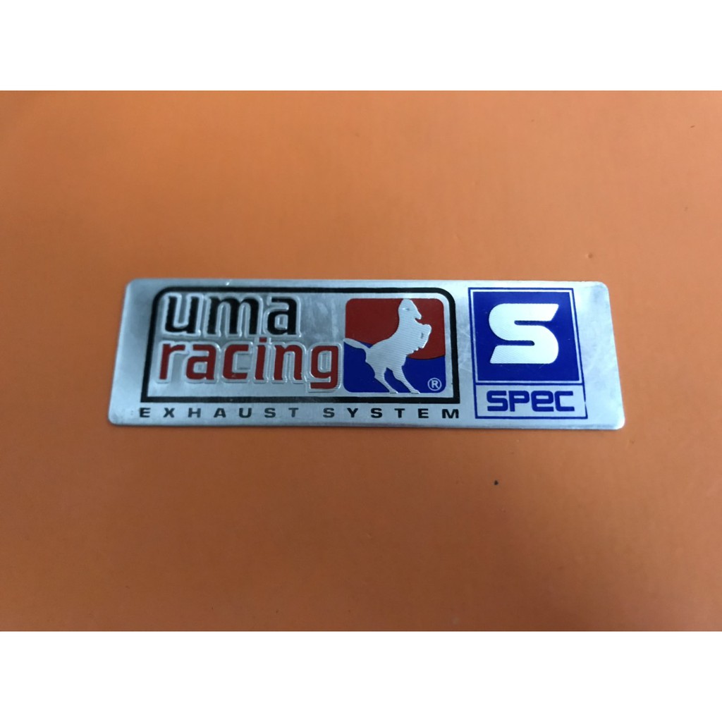 แสตมป์อลูมิเนียม Uma Racing CNC 3x10ซม
