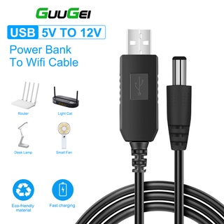 Guugei สายเคเบิลแปลง Wifi เป็นพาวเวอร์แบงค์ DC 5V เป็น 12V USB DC 5V เป็น 9V สําหรับเราเตอร์ Wifi โมเด็ม พัดลม ลําโพง