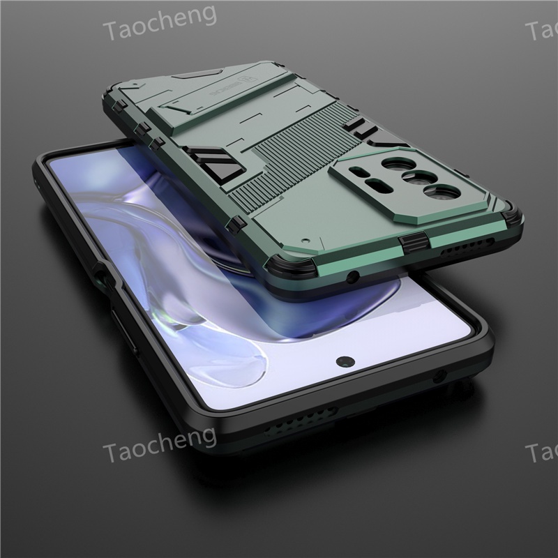 เคสโทรศัพท์ แบบแข็งกัน กระแทก พร้อมขาตั้ง สําหรับ Xiaomi Mi 11T Pro 11TPro Phone Case Hard Fashion Armor Shockproof Soft Stand Holder Bracket Back Cover With Camera Protection ราคา ถูกที่สุด ดีลบีเคเค แกลเลอรีภาพที่ 4
