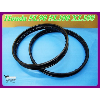 HONDA SL90 SL100 XL100 "BLACK"​ STEEL WHEEL RIM (19")  size 19x1.40  // วงล้อเหล็ก สีดำ ขอบ19 สินค้าคุณภาพดี