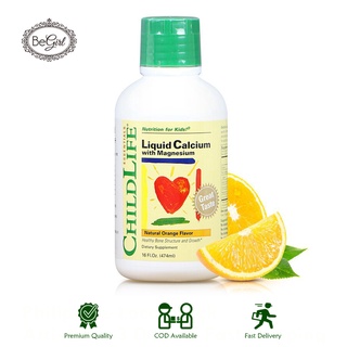 [7007] แคลเซียมสำหรับเด็ก แมกนีเซียม ChildLife Liquid Calcium with Magnesium 473ml Nutrition for Kids Orange Flavor