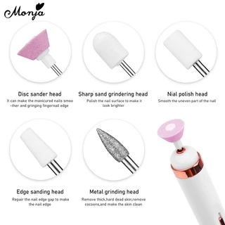 Monja เครื่องขัดเล็บปลอมไฟฟ้า 36W USB แบบพกพา สําหรับขัดหนังกําพร้า เล็บเท้า