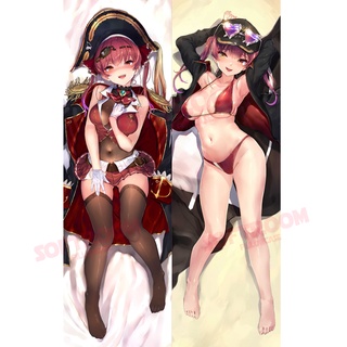 Houshou Marine Hololive Japan Virtual YouTuber VTuber Dakimakura ปลอกหมอนอิงโซฟา แบบนิ่ม ลายอนิเมะญี่ปุ่น Otaku ขนาด 50x150 ซม. DK2845