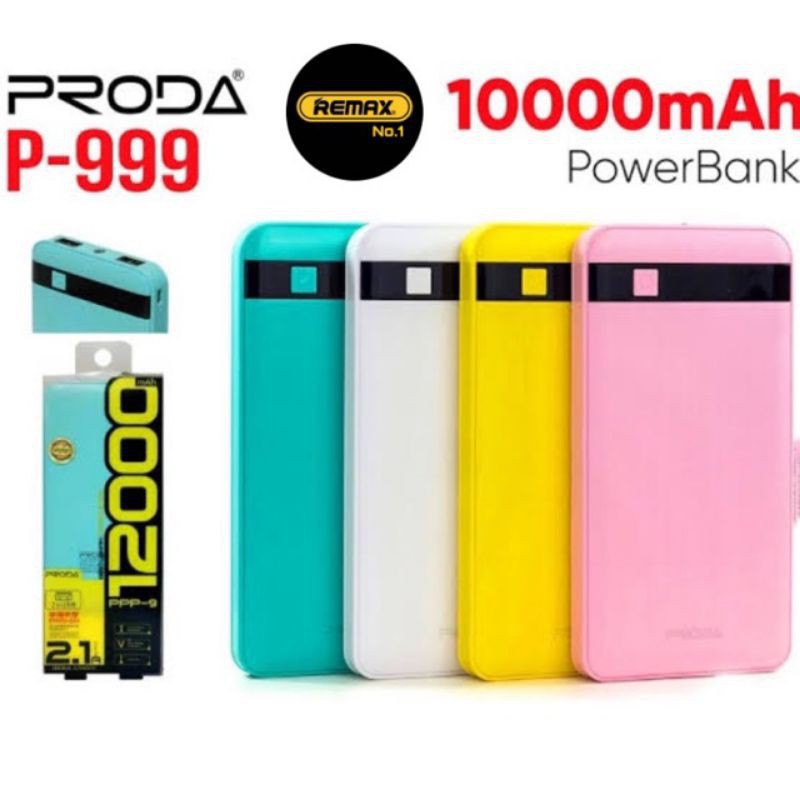 Remax Proda Power Bank 12000 mAh 2 Port รุ่น PPP-9 (สีเหลือง)