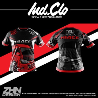 เสื้อยืด พิมพ์ลาย TOYOTA HIACE Sublimation | เสื้อกีฬาบาจู Jersey Sublimation | เสื้อยืดแขนสั้น