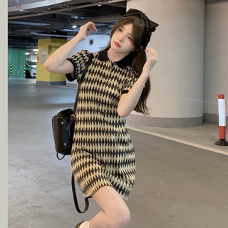 พร้อมส่ง 🥣🥛 Sabai dress เดรสแขนสั้นลายกราฟฟิคสีสวยมาก (37181)