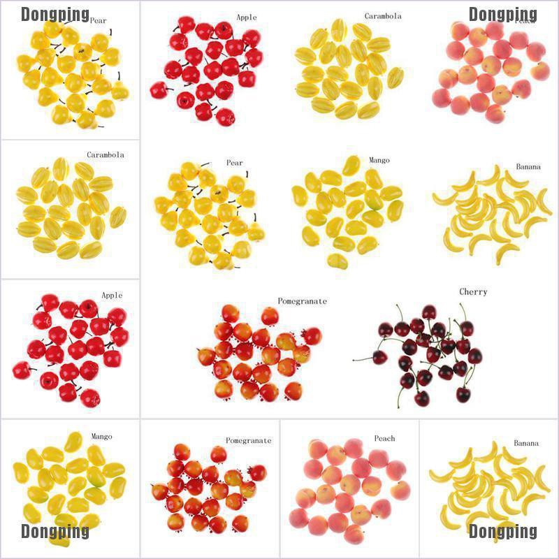 【don】20Pcs Mini Artificial Fake Fruit Plastic Fruits Home House Party