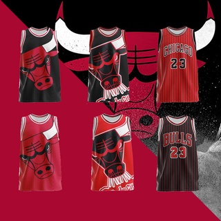 เสื้อกีฬาบาสเก็ตบอล ลาย Bulls Jersey Rodman Raven Pip Wade NO 23 สไตล์เรโทร สําหรับผู้ชาย