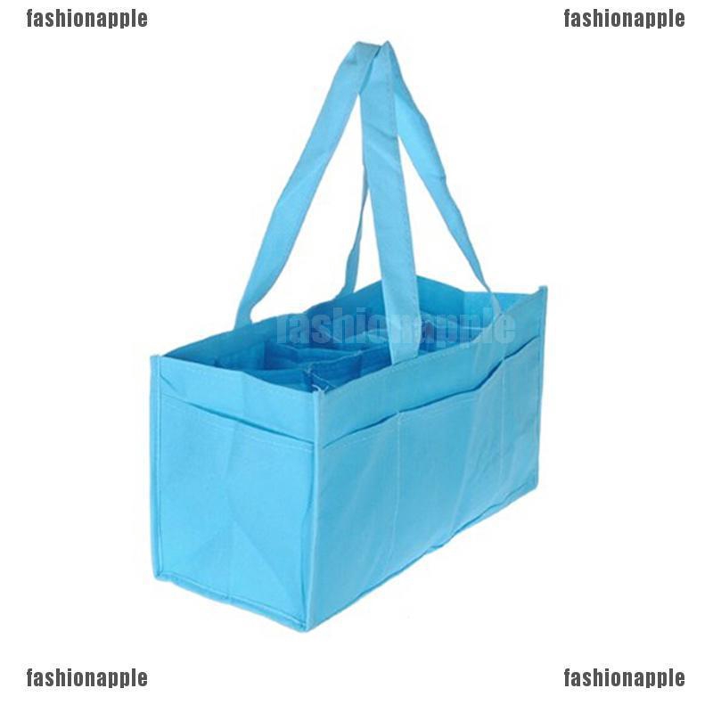 Fashionapple Mother Diapers Bag Travel Outdoor Portable Nappy Storage Tote Bag Blue & Pink - รูปที่ 5