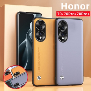 เคสโทรศัพท์มือถือหนัง ซิลิโคนนิ่ม กันรอยนิ้วมือ สําหรับ Honor 70 Pro Plus 5G 70Pro 70Pro+ Honor70