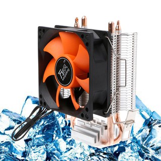 พัดลมระบายความร้อนอลูมิเนียม PC CPU Cooler 2 Heatpipe