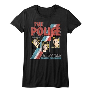 เสื้อยืดผ้าฝ้าย เสื้อยืดลําลอง แขนสั้น พิมพ์ลาย Sting the Police Ghost in the Machine Tour 1981-82 Rock Band เข้ากับทุกก