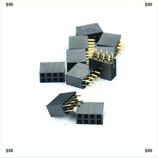 (gav) อุปกรณ์ซ็อกเก็ตเชื่อมต่อ 2x4 pin 8p 2. 54 มม. 10 ชิ้น