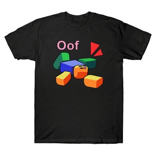 เสื้อยืดผ้าฝ้ายพิมพ์ลายขายดี เสื้อยืด Oof! สําหรับผู้ชาย เสื้อยืดแขนสั้น ผ้าฝ้าย พิมพ์ลาย Blox Noob Gamer Idea เหมาะกับเ