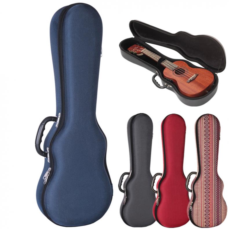 21 นิ้ว Soprano Ukulele Case EVA Hard Box น้ําหนักเบาความดัน Colourful กระเป๋าเป้สะพายหลังแบบพกพา