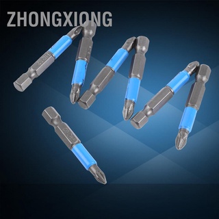 Zhongxiong 10 ชิ้น / ชุด S2 Ph2 50 มม. ไขควงแม่เหล็กไฟฟ้ากันลื่น