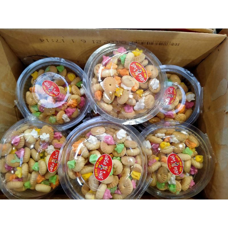 ขนมปังกรอบจุก หลากสี 1ห่อ30บ. พิเศษซื้อ5ห่อ 130บ.