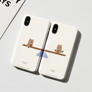 🇰🇷【 Korean Phone Case For Compatible for iPhone, Samsung 】Sea-Saw Quokka Couple Slim Card Storage Cute Hand Made Unique 13 8 xs xr 11pro 11 12 12pro mini Korea Made