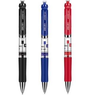 Bestmatch "มีสินค้าพร้อมส่ง" ปากกาเจล/ไส้ปากกาเจล deli 0.5 mm 3สี ดำ/น้ำเงิน/แดง