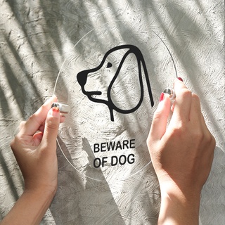 Beware of Dog - เข็มกลัดอะคริลิคใส L