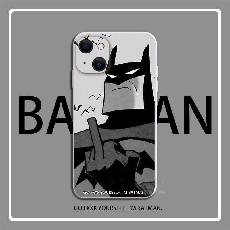 เคสโทรศัพท์มือถือ กันกระแทก ลายแบทแมนตลก สําหรับ Iphone 13 Pro 11 Pro Max Xr 6s 7 8 Plus 12 Mini 14 Pro Xs Max