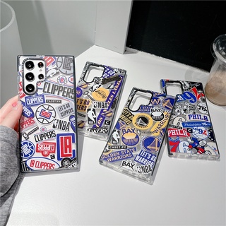 CASETIFT เคสโทรศัพท์มือถือแบบนิ่ม TPU ใส กันกระแทก ลายนักรบ NBA สําหรับ Samsung Galaxy S23 Ultra Plus S22 Ultra S20 S21 Ultra Plus S20+