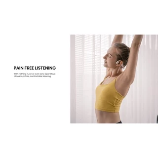 Shokz OPENMOVE หูฟังออกกำลังกายไร้สาย รุ่นระดับเริ่มต้นสุดคุ้มค่า สวมใส่สบาย แบตอึด รับประกัน 2 ปี