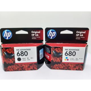 หมึก HP 680BK+680CO  ดำและสี  ของแท้