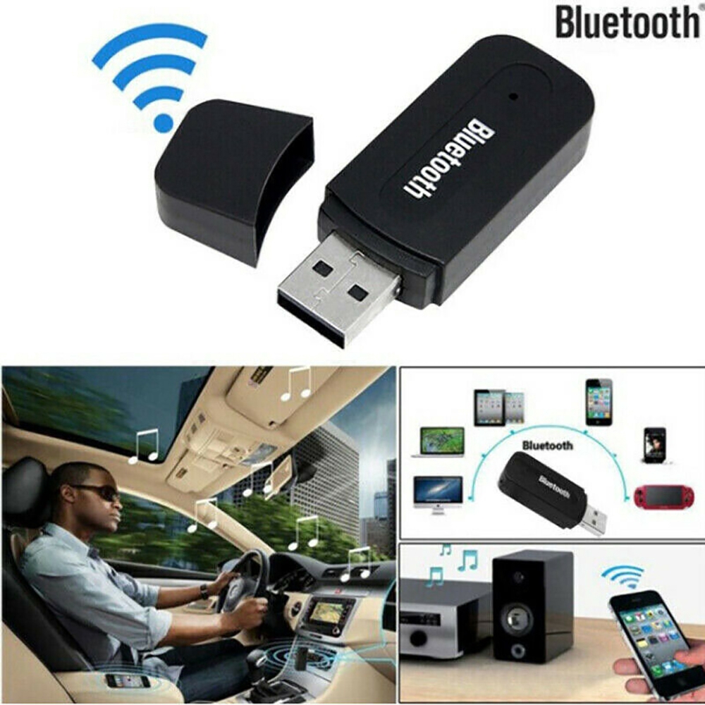 ใหม่ อะแดปเตอร์รับสัญญาณเสียงสเตอริโอไร้สาย บลูทูธ USB