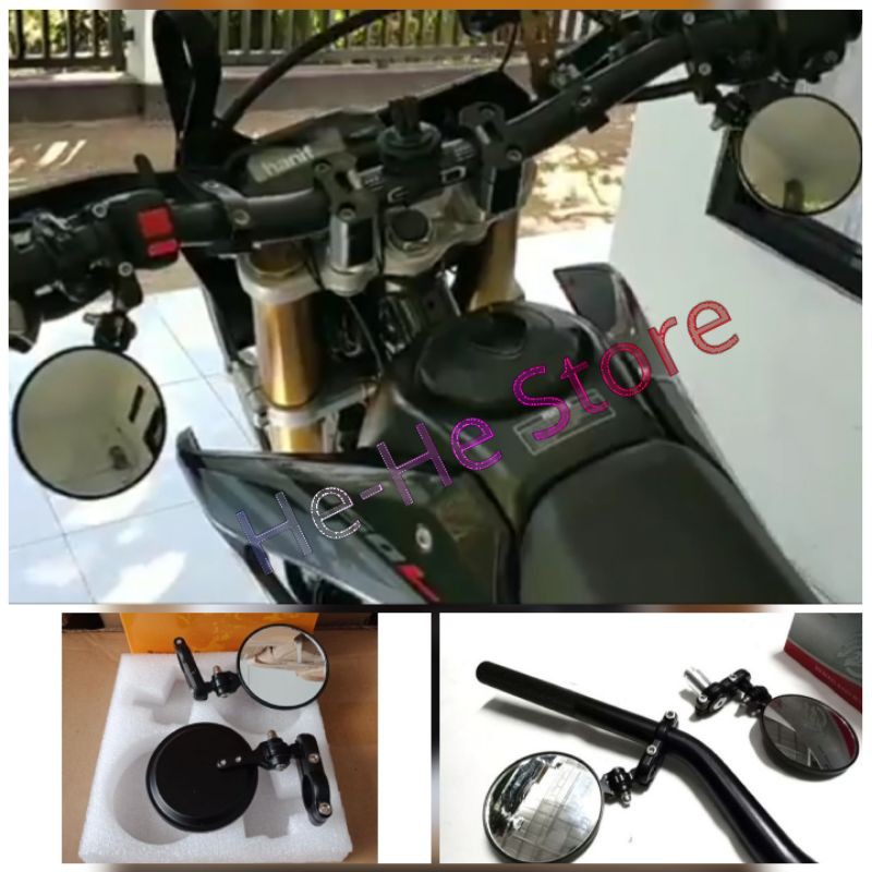SUPERMOTO CRF KLX MIRROR ROUND VARIO MIRROR SCOPY NMAX PCX ROUND MIRROR VESPA ROUND MIRROR CLIP MIRR