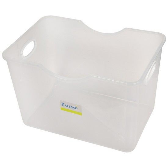 KASSA HOME กล่องอเนกประสงค์ พร้อมมือจับ รุ่น K-80 สีใส กล่องใส่ของ อุปกรณ์จัดเก็บ
