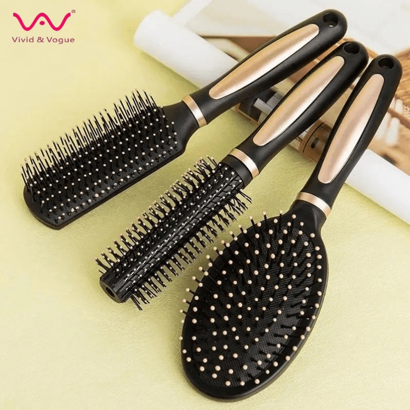 Vivid Vogue Hair Comb Anti-Wrinkle Comb/Anti Static Electricity Salon Hair Comb ( 3 ชิ ้ น )