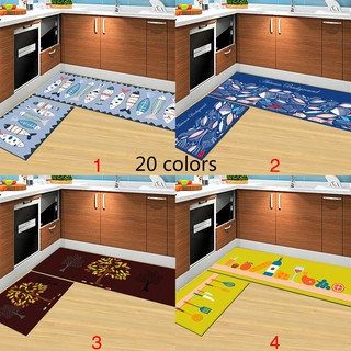 2 ชุดห้องครัวพรมห้องนั่งเล่นห้องน้ำพรมพรมปูพรมพรมพรม 2 Pcs Kitchen Mat Living Room Rug Bathroom Door Mat Bedroom Carpet