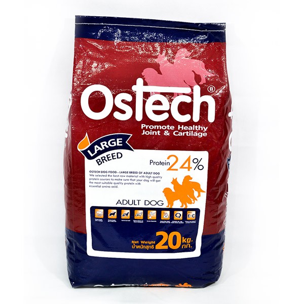 Ostech ออสเทค อาหารเม็ดสุนัขโตพันธุ์ใหญ่ 20 kg.