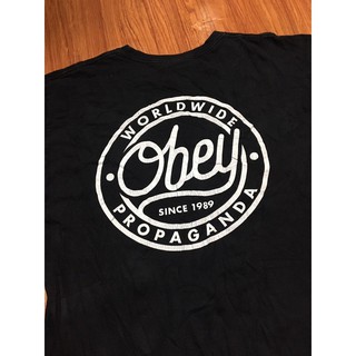 เสื้อยืดผ้าฝ้าย เสื้อยืดมือสอง OBEY Size M มือ2