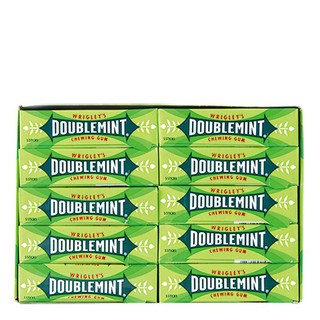 ริกลี่ ดับเบิลมิ้น หมากฝรั่ง  ขนาด15 ก. แพ็ค 20 ชิ้น Ricky Double Mint Chewing Gum Size 15 g. Pack of 20 pieces.