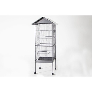 Bird Cage with Wheels กรงนกเหล็กมีล้อ เคลื่อนที่ได้ 51.5x51.5x162cm CT-007 กรงนกเหล็กมีล้อ เคลื่อนที่ได้ กรงนก กรงนกสแตน