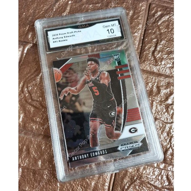 2020 Panini Prizm Anthony Edwards RC Rookie Card GMA 10 NBA Basketball trading card การ์ด