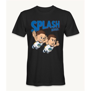 เสื้อยืดแขนสั้นลําลอง คอกลม พิมพ์ลาย Steph Curry And Klay Thompson Splash Bros แฟชั่นเรโทร สไตล์เกาหลี สําหรับผู้ชาย